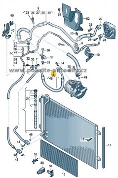 Hadice klimatizace originál VW Passat 3C0820721A, 3C0820721K