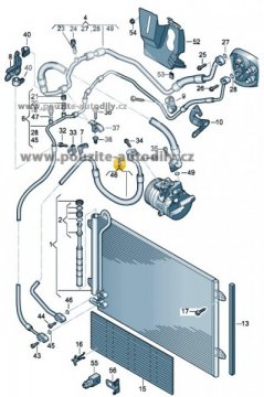 Hadice klimatizace originál VW Passat 3C0820721M