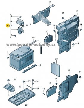 Relé akumulátoru, VW Phaeton, Touareg 3D0919433, Bosch