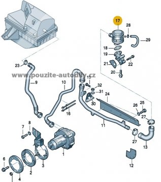 Kombinovaný ventil originál VW, 06B131101C