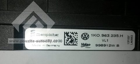Radiátor přídavného elektrického vytápění VW 1K0963235H