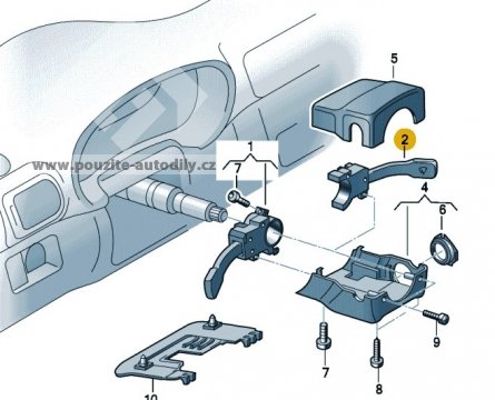 Páčka stěrače 4B0953503E ovládání funkce automatiky VW