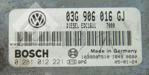 Řídící jednotka motoru 03G906016GJ VW