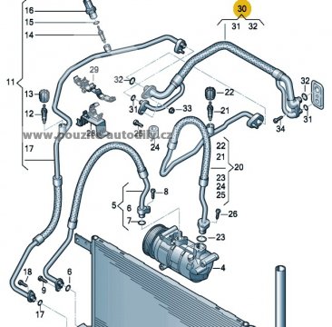 Hadice - trubka klimatizace 5Q1816738B VW