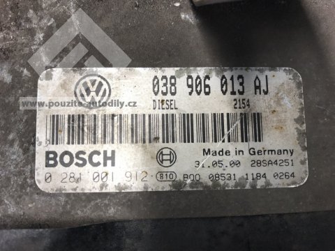Řidící jednotka motoru 038906013AJ, Bosch 0281001912