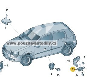 1K0909606C Senzor nárazový pro airbag Volkswagen, Audi
