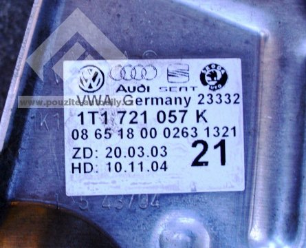 Pedál brzdy s konzolou VW Caddy, Touran 1T1721057K