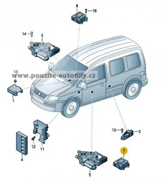 Řídící jednotka dveří řidiče VW Caddy 1K0959793