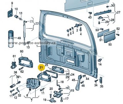 Třmen upevňovací VW Caddy 04-11, 2K0827526