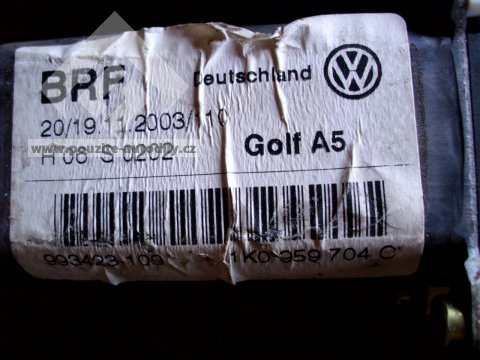 Motorek spouštění okna, VW Golf pravý zadní 1K0959704C