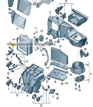 Servomotor klapky pro rozmrazování oken, VW 3C1907511A Bosch