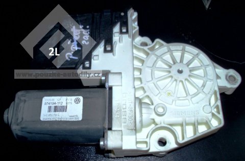 Motor stahování okna pravý vzadu VW Passat B6 06- 1K0959704Q