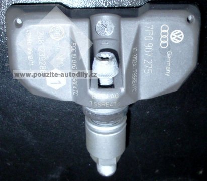Snímač tlaku v pneu + ventil, originál VW Touareg 7P0907275