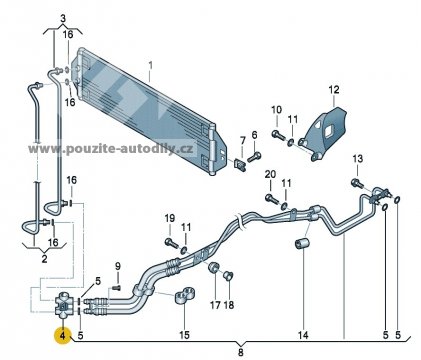 Regulátor teploty oleje, VW Touareg, 7L0317027A