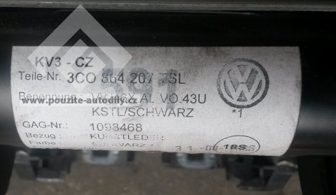 Loketní opěrka kůže VW Passat 3C B6, 3C0864207 TSL