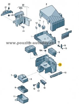 Držák pro pojistkový blok VW 1K0907361C