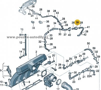 Ventil sání originál VW 6Q0906517A, 0280142347 Bosch