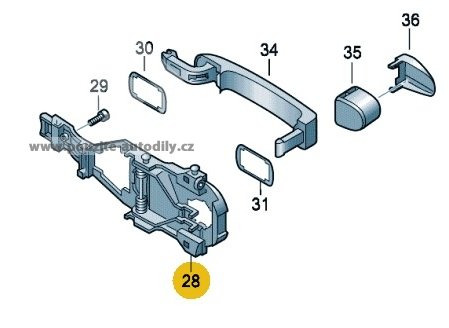 Třmen upevňovací vlevo vzadu 7L0839885, VW Touareg