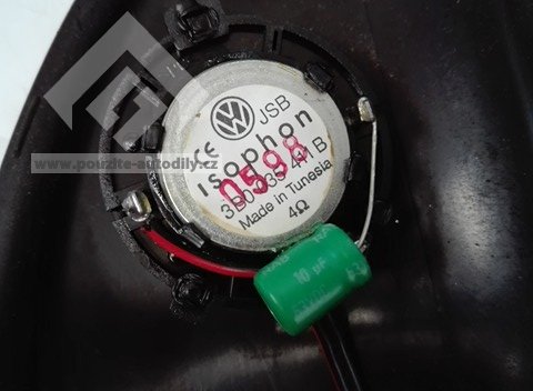 Krytka s reproduktorem vlevo, 3B0837993, 3B0035411B