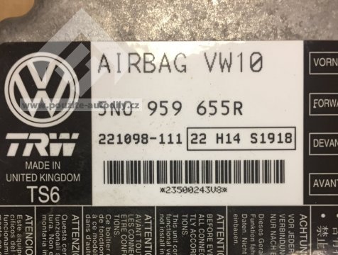 Řídicí jednotka airbagu 5N0959655R, originál VW