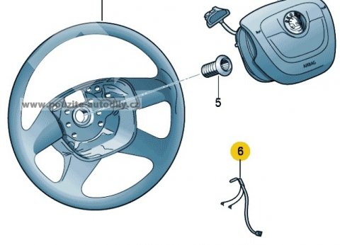 Svazek elektroinstalace pro airbag 1K0971584 VW