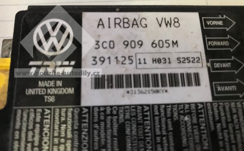 Řídící jednotka airbagu, originál VW Passat B6 3C0909605M