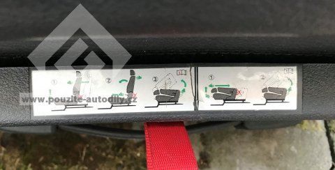 3ks sklapovací sedačka koženka 1.řady a 2ks 2.řady VW Touran