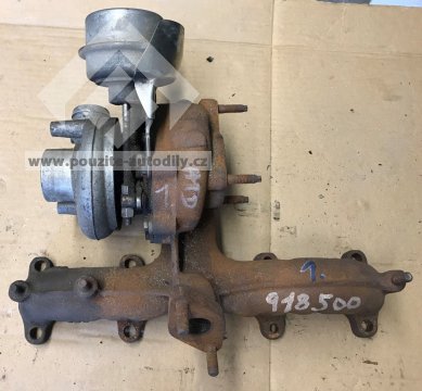 Turbo s výfukovým potrubím 038253014A VW 1,9 TDi