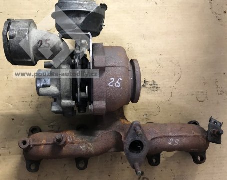 Turbo s výfukovým potrubím 03G253014F GARRETT VW 1,9TDi