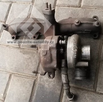 Turbo KKK s výfukovým potrubím 038253016L VW 1,9TDi