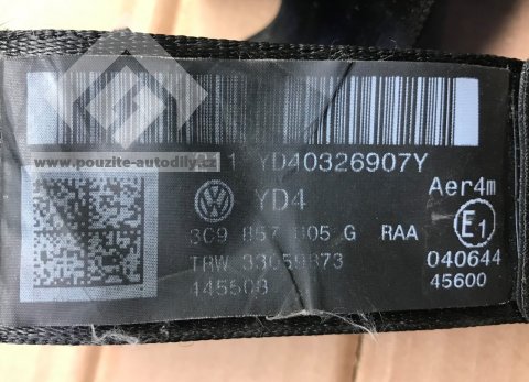 Bezpečnostní pás vzadu vlevo 3C9857805G VW Passat B6 combi