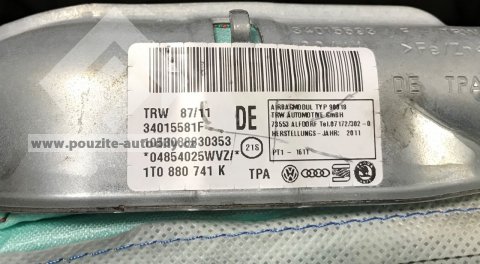 1T0880741H / 1T0880741K Střešní airbag vlevo VW Touran