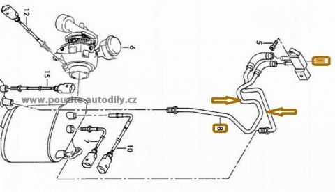 076906051A, 03G906051A Senzor odchylky tlaku VW Golf V 1K