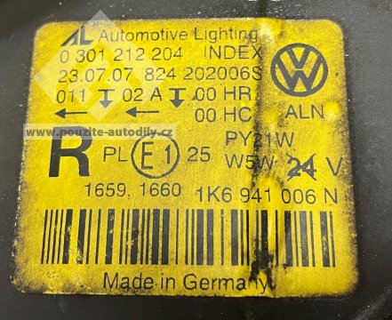1K6941006N Světlomet přední halogenový vpravo VW Golf V