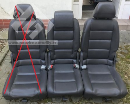 3ks sklapovací sedačka koženka 1.řady a 2ks 2.řady VW Touran