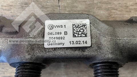 04L130089B, 057130764AB, 04L906054 Vstřikovací lišta, regulator tlaku, čidlo tlaku VW, Škoda, Audi, Seat
