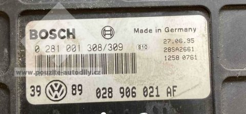 028906021AF Bosch 0281001308 / 309 Řídicí Jednotka motoru 1.9TDi 1Z VW Golf III