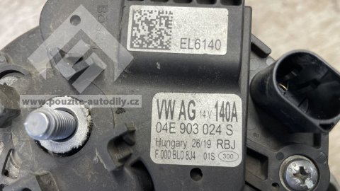 Alternátor 04E903024S / BOSCH F000BL08J4 / 14 V 140A VW, Audi, Škoda, Seat