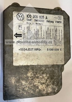 1C0909605A SME 5WK 43122 index 10 Řídicí jednotka airbagu VW, Audi, Škoda, Seat