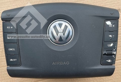 Airbag řidiče 7L6880201CA, multifunkční tlačítka + elektroinstalace 3D0971582T VW Touareg 7L