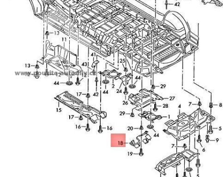 7E0825211C Obklad podlahy VW Transporter T5 / T6