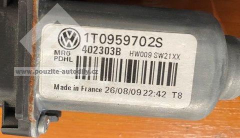 Motor stahování oken pravý přední VW, Škoda, Seat 1T0959702S / 5K0959792A