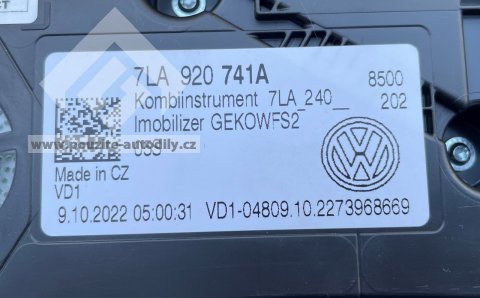 7LA920741A Združený přístroj - budíky, nový VW Transporter / Caravelle 09.19-