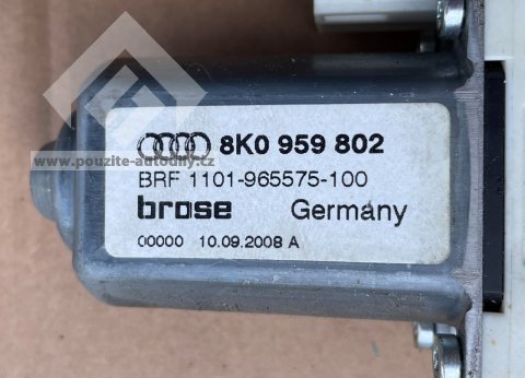 8K0959802 Motor stahování okna vpředu vpravo VW, Škoda, Audi, Seat