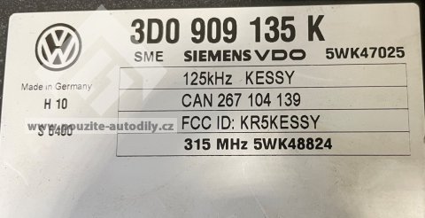 3D0909135K Řídící jednotka KESSY VW Touareg 7L