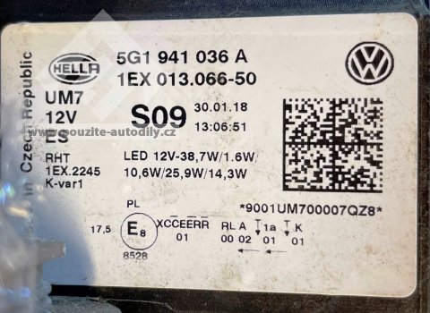 VW Golf VII GTI Lift světlomet Full LED pravý 5G1941036A