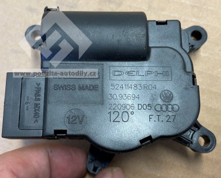 7L0907511AJ Servomotor ovládání teploty DELPHI 52411483 R04 Audi, VW