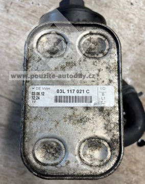 03L115389C / 03L117021C Držák olejového filfru s chladičem VW, Audi, Škoda, Seat