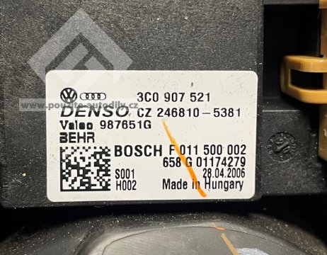 3C1820015G Motorek topeni + 3C0907521 regulátor ventilátoru VW, Škoda