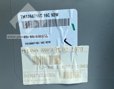 Vyplň boční stěny vpravo vzadu 7H1868716C 92W VW Transporter T5 / T6 Nová